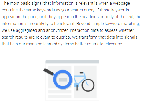 on page seo secondo google